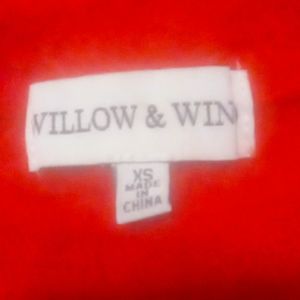 Willow&Wind Red Fuzzy 2pc Sweater Set Size XS
